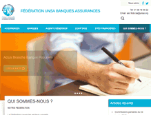 Tablet Screenshot of banques-assurances.unsa.org